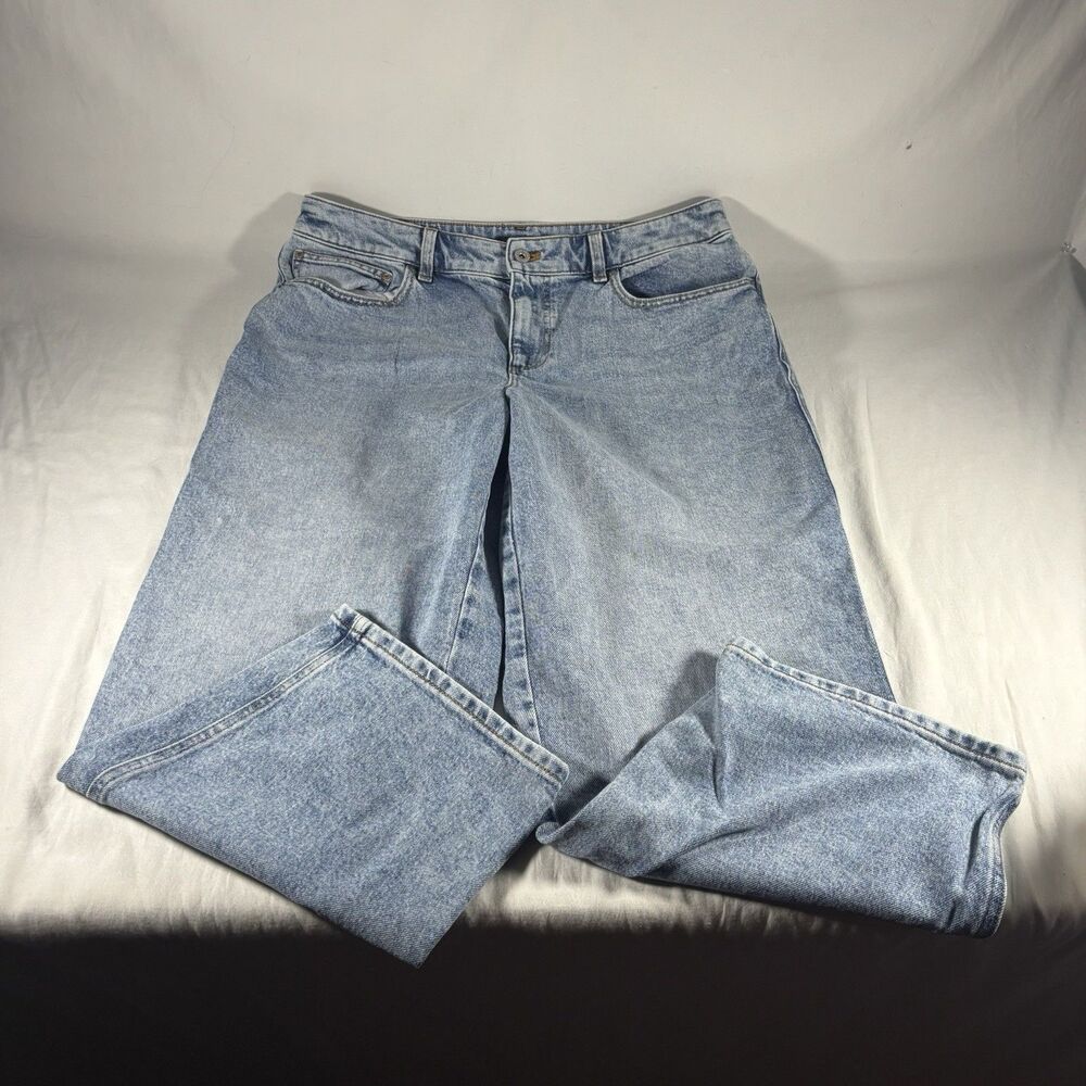 Talbots Women’s Blue Medium Wash Denim Straight High Rise 5-Pocket Jeans 12